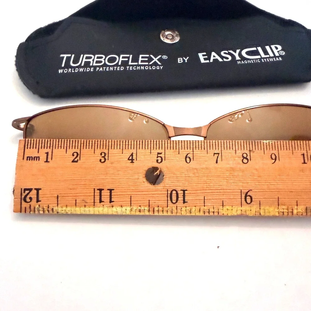 TurboFlex by EasyClip Magnetic Clip On Sunglasses Bronze Brown Lens TK1073 10